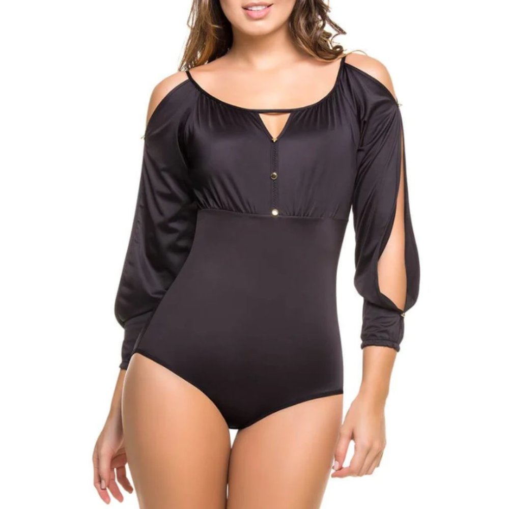 CYSM Apparel Body Control Bodysuit In Black Style CAMELLIA  Size S/M